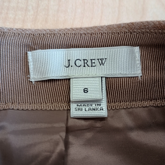 J Crew 100% Wool Brown Camel Color Pencil Skirt with Pockets Size 6 - Picture 11 of 12